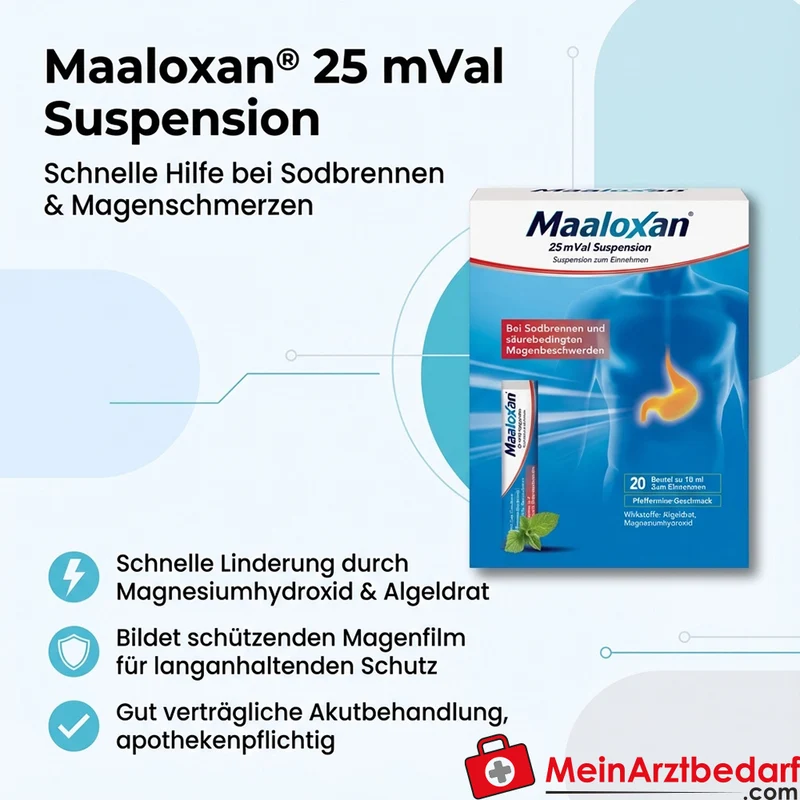Maaloxan 25 mVal Suspension Magnesiumhydroxid und Algeldrat Beutel
