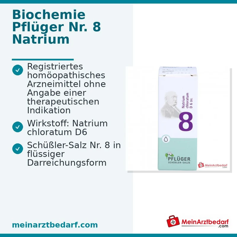 Biochemie Pflüger Nr. 8 Natrium chloratum D6 Tropfen 1000 mg