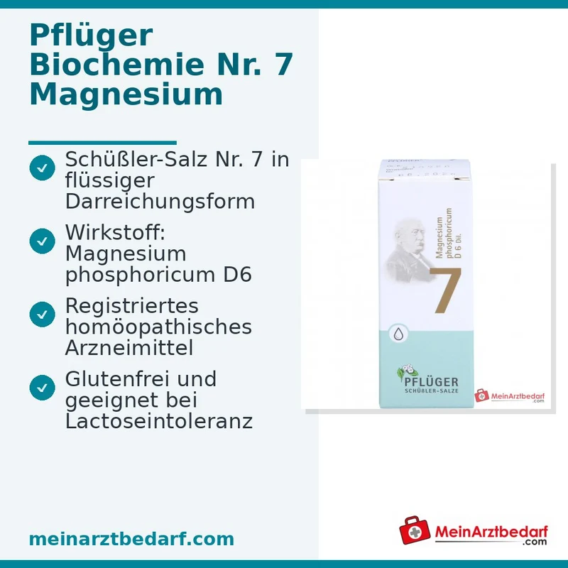 Biochemie Pflüger Nr. 7 Magnesium phosphoricum D6 Tropfen 30 ml
