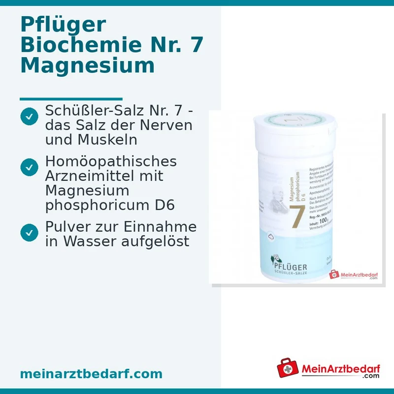 Pflügler Biochemie Nr. 7 Magnesium phosphoricum D6 Pulver 100 g