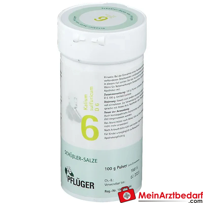 Biochemie Pflüger® Schüßler-Salz Nr. 6 Kalium sulfuricum D6 Pulver 100 g