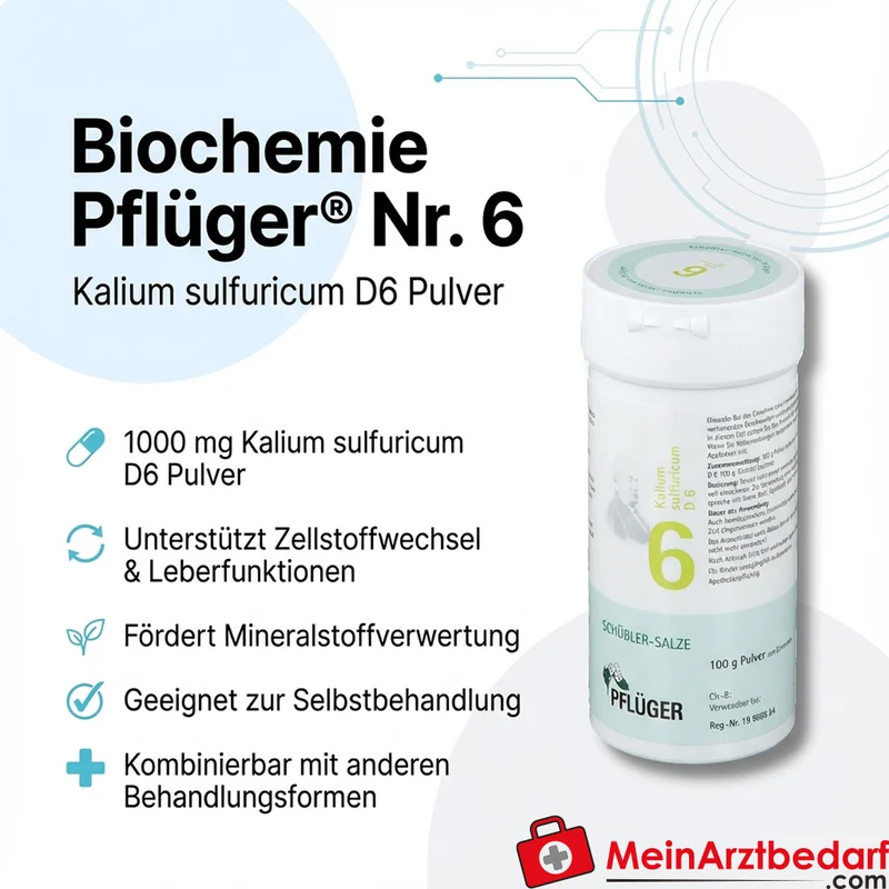 Biochemie Pflüger® Schüßler-Salz Nr. 6 Kalium sulfuricum D6 Pulver 100 g