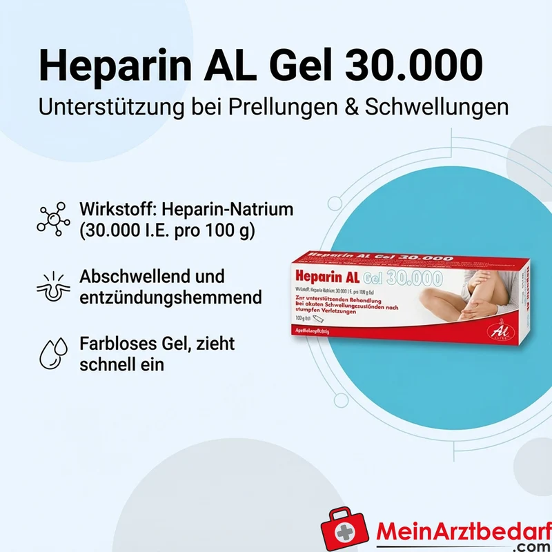 Heparin AL 30.000 I.E./100 g Heparin‑Natrium Gel gegen Prellungen und Blutergüsse