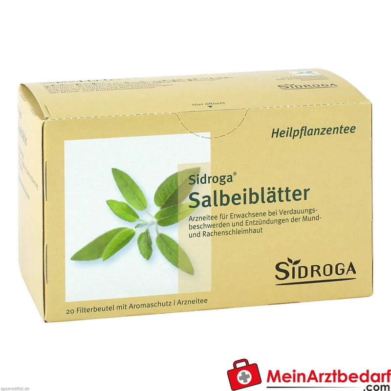 Sidroga Salbeiblättertee 1500 mg pro Filterbeutel Kräuter-Arzneitee