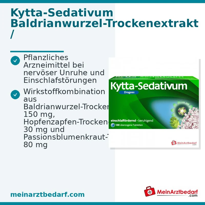Kytta Sedativum Dragees Baldrian, Hopfen, Passionsblume, 100 Stk.