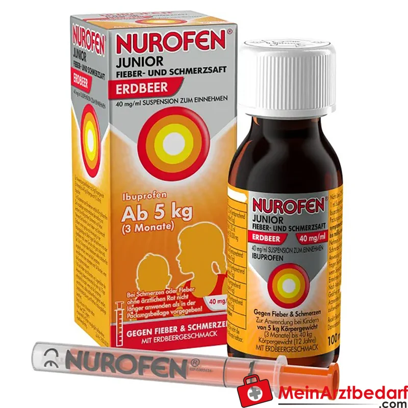 Nurofen Junior Fieber- und Schmerzsaft Erdbeer 40 mg/ml Suspension