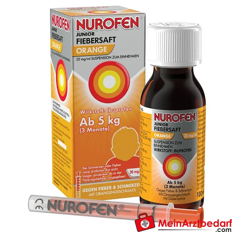 Nurofen Junior Fiebersaft 20 mg/ml Orange 100 ml