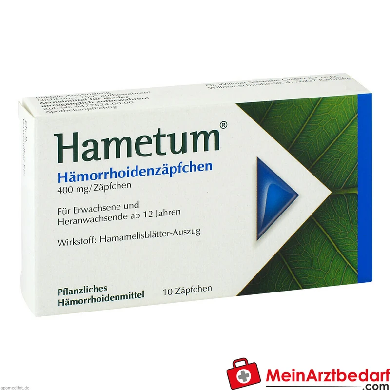 Hametum Hämorrhoidenzäpfchen Hamamelis-Extrakt Zäpfchen Packung