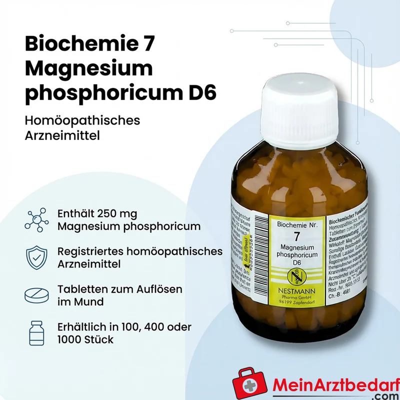 Biochemie 7 Magnesium phosphoricum D6 Tabletten 250 mg 100/400/1000 Stück