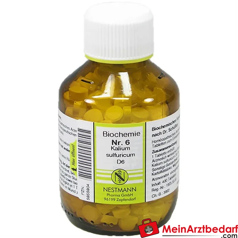 Nestmann Biochemisches Funktionsmittel Nr. 6 Kalium sulfuricum D6 Tabletten, 100 St.
