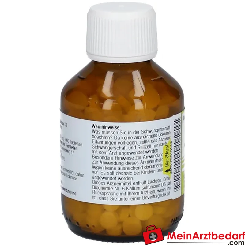 Nestmann Biochemisches Funktionsmittel Nr. 6 Kalium sulfuricum D6 Tabletten, 100 St.