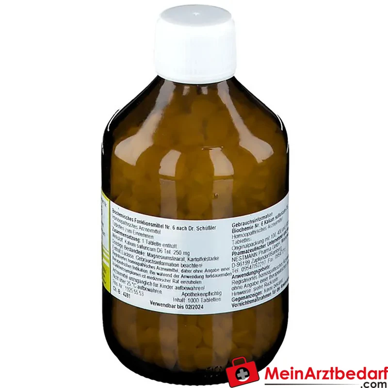 Nestmann Biochemisches Funktionsmittel Nr. 6 Kalium sulfuricum D6 Tabletten, 100 St.