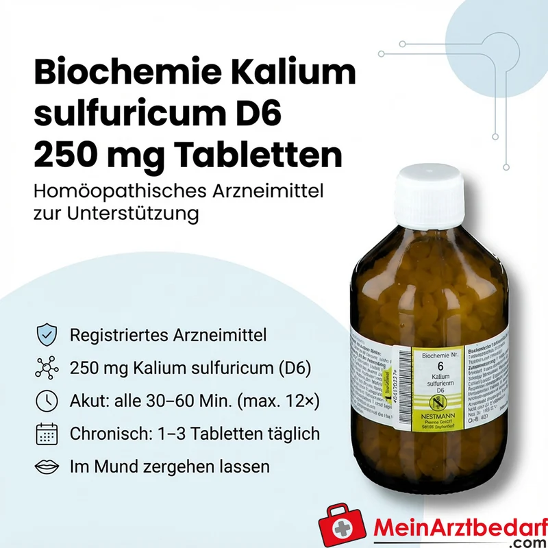 Nestmann Biochemisches Funktionsmittel Nr. 6 Kalium sulfuricum D6 Tabletten, 100 St.