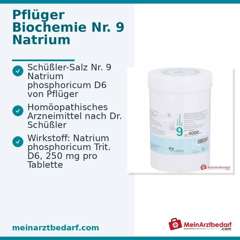 Biochemie Pflüger Nr. 9 Natrium phosphoricum D6 250 mg Tabletten 100 St