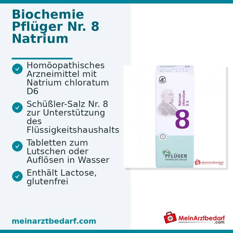 Biochemie Pflüger Nr. 8 Natrium chloratum D6 Tabletten, 100 St.