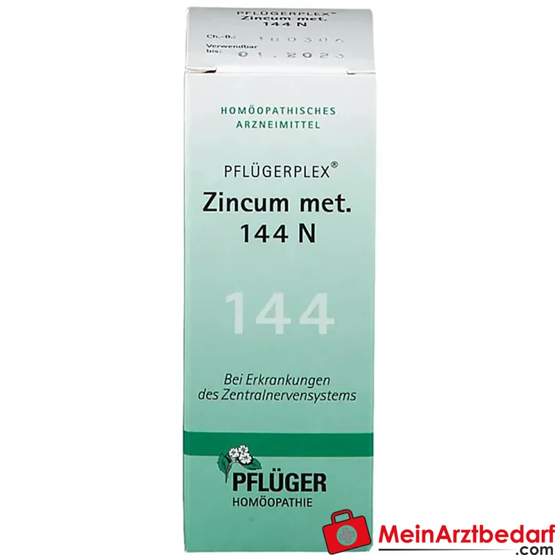 Pflügerplex Zincum met. 144 N Causticum D20, Zincum met. D10, Cuprum met. D8 Lösung 50 ml