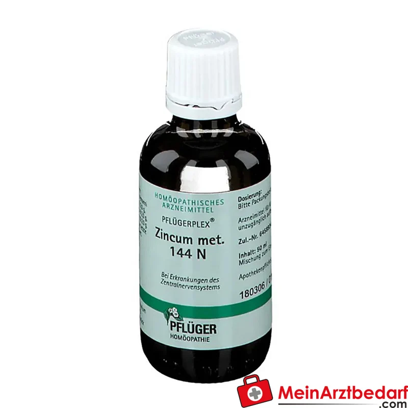 Pflügerplex Zincum met. 144 N Causticum D20, Zincum met. D10, Cuprum met. D8 Lösung 50 ml
