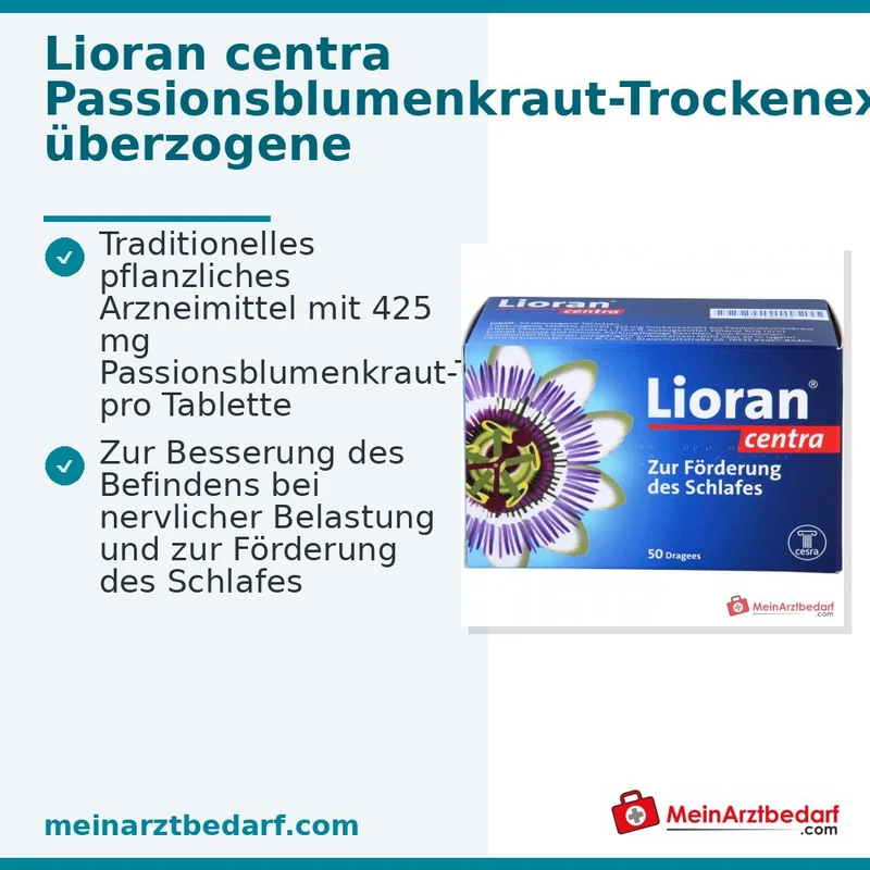 Lioran centra Passionsblumenkraut-Trockenextrakt überzogene Tabletten, 20 St.