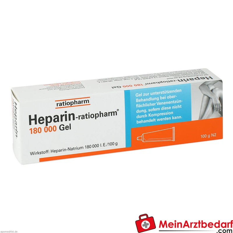 Heparin-ratiopharm Heparin‑Natrium 180.000 I.E. Gel 100 g