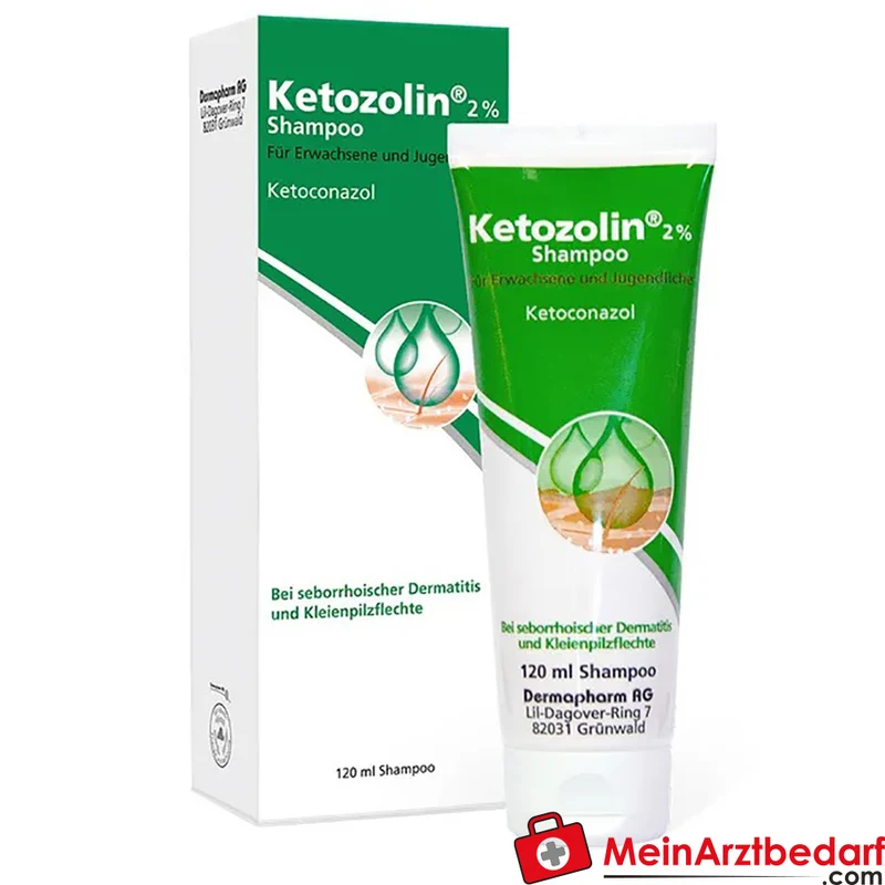 Ketozolin 2% Shampoo (Ketoconazol) gegen seborrhoische Dermatitis und Pityriasis versicolor