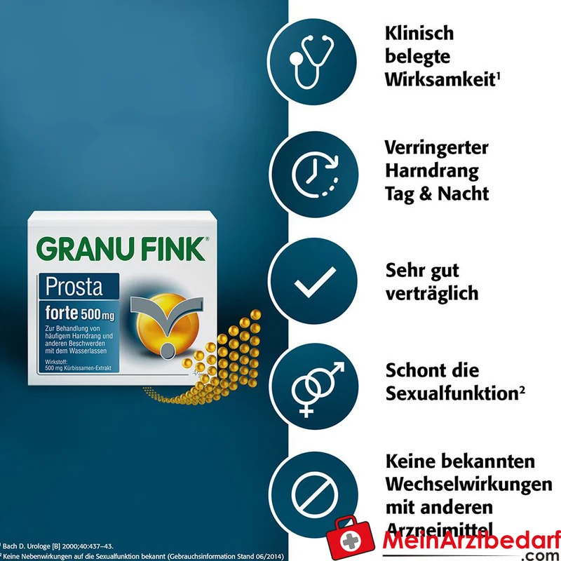 GRANU FINK Prosta forte 500 mg Kapseln, 140 St