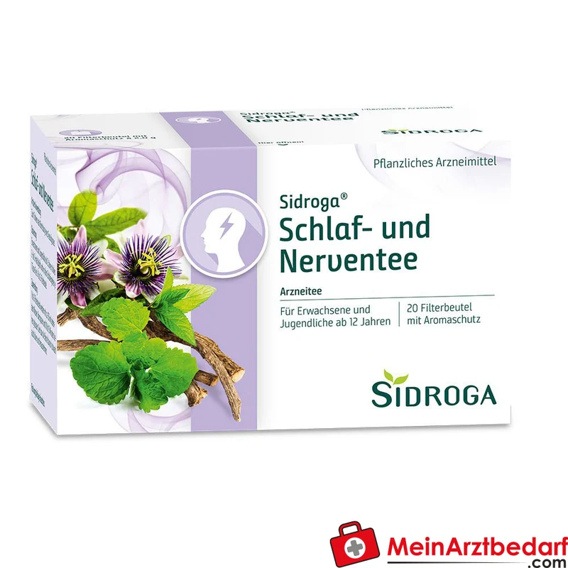 Sidroga Schlaf- und Nerventee mit Baldrian, Melisse, Passionsblume Teebeutel