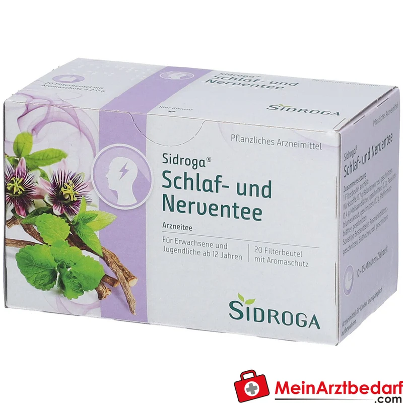 Sidroga Schlaf- und Nerventee mit Baldrian, Melisse, Passionsblume Teebeutel