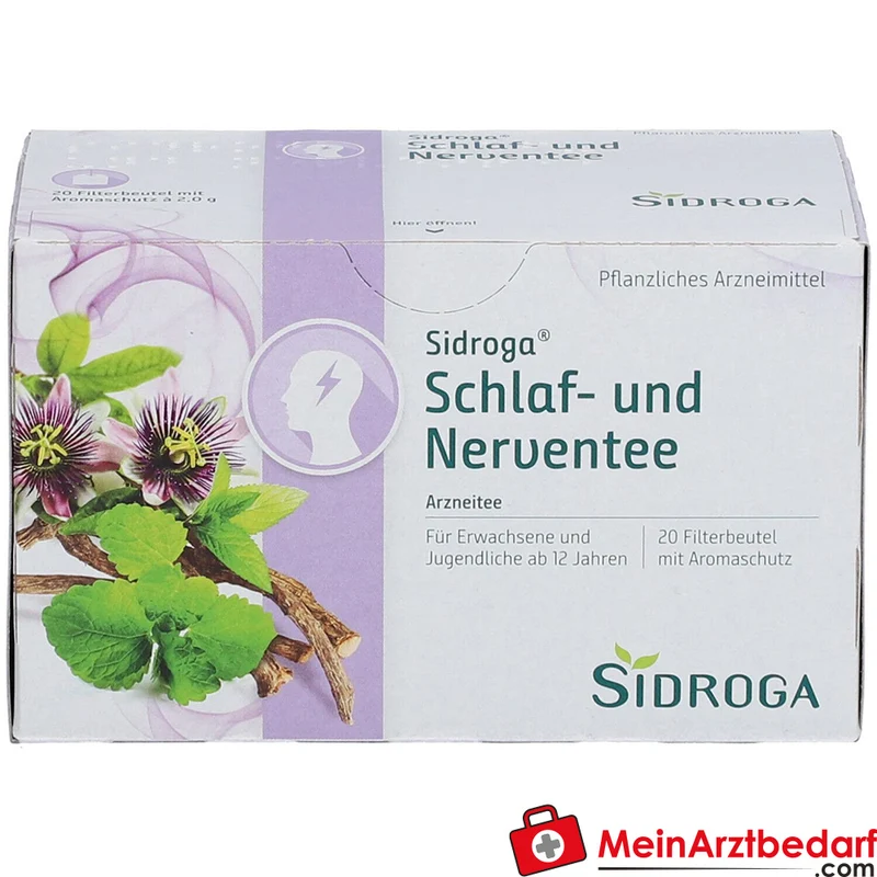 Sidroga Schlaf- und Nerventee mit Baldrian, Melisse, Passionsblume Teebeutel