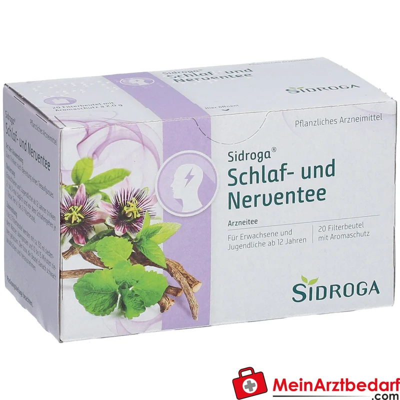 Sidroga Schlaf- und Nerventee mit Baldrian, Melisse, Passionsblume Teebeutel