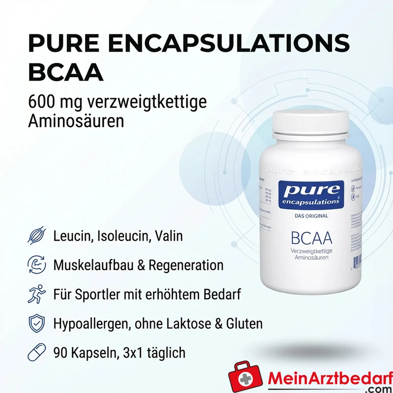 Pure Encapsulations BCAA 600 mg Kapseln 90 Stück