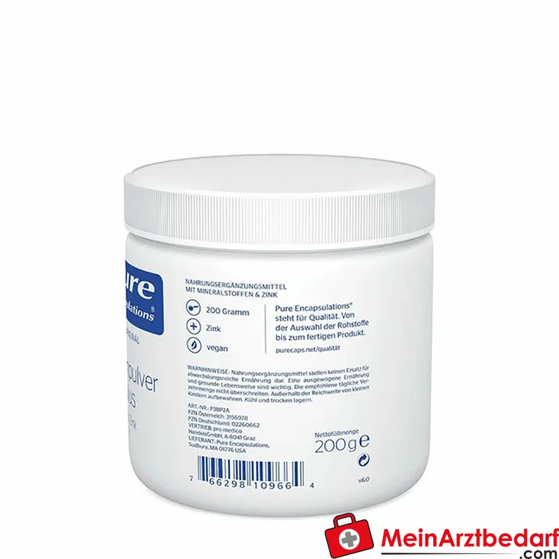 Pure Encapsulations Basenpulver Plus Calcium Magnesium Zink Pulver 200 g