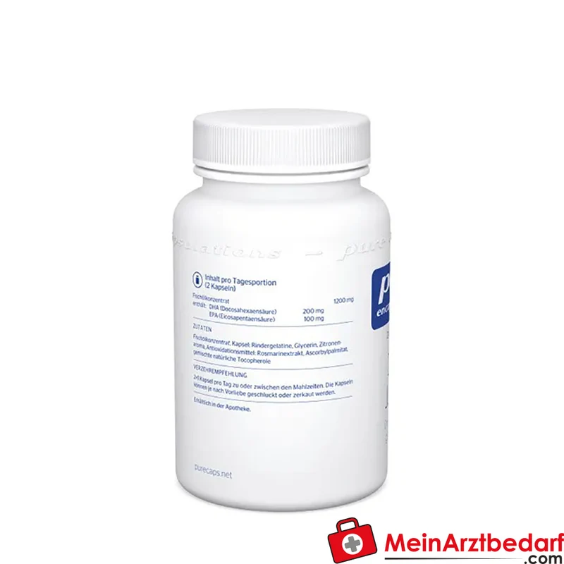 Pure Encapsulations DHA Junior 200 mg DHA/100 mg EPA Fischöl-Kapseln 60 Stück