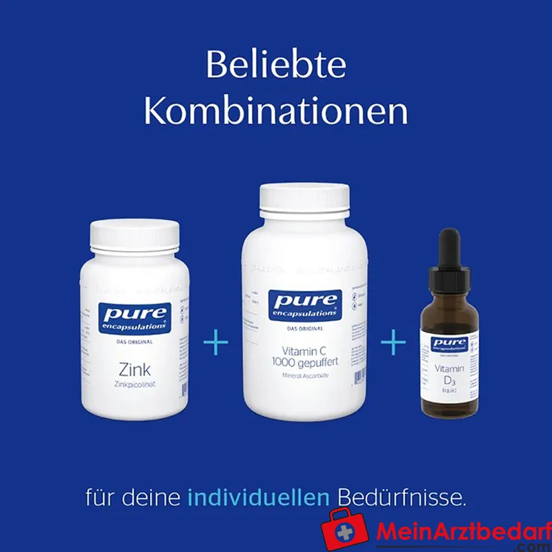 Pure Encapsulations Vitamin C 1000 gepuffert 800 mg Ascorbinsäure Kapseln 90 Stück