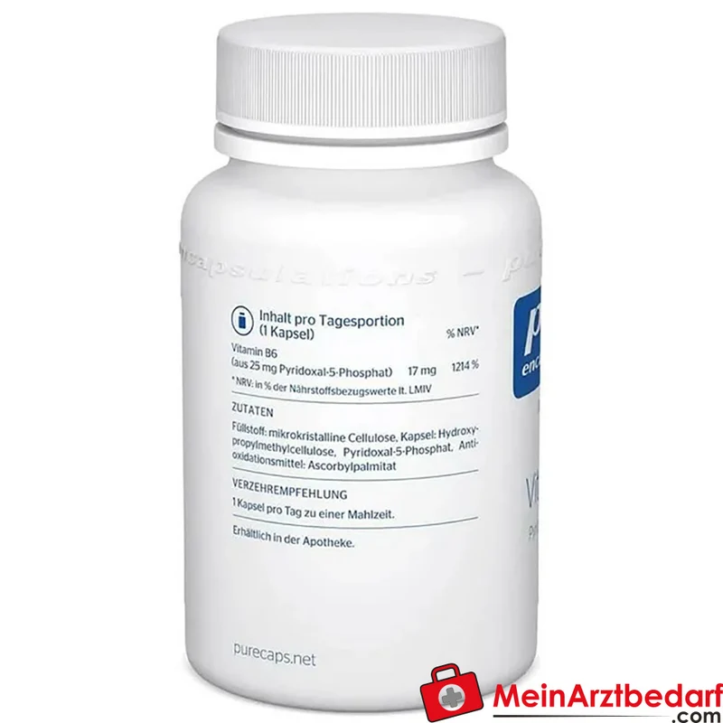 Pure Encapsulations Vitamin B6 (Pyridoxal-5-Phosphat) 25 mg Kapseln 90 Stück