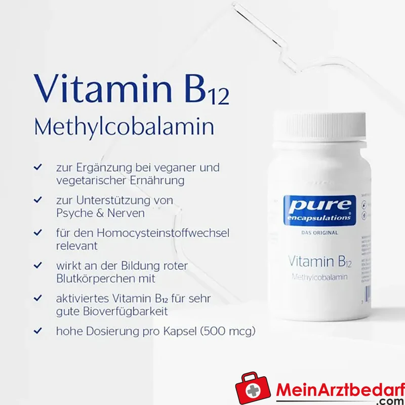 Pure Encapsulations® Vitamin B12 Methylcobalamin 500 µg Kapseln 90 Stück