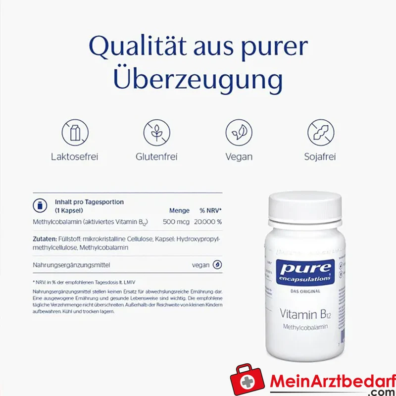 Pure Encapsulations® Vitamin B12 Methylcobalamin 500 µg Kapseln 90 Stück