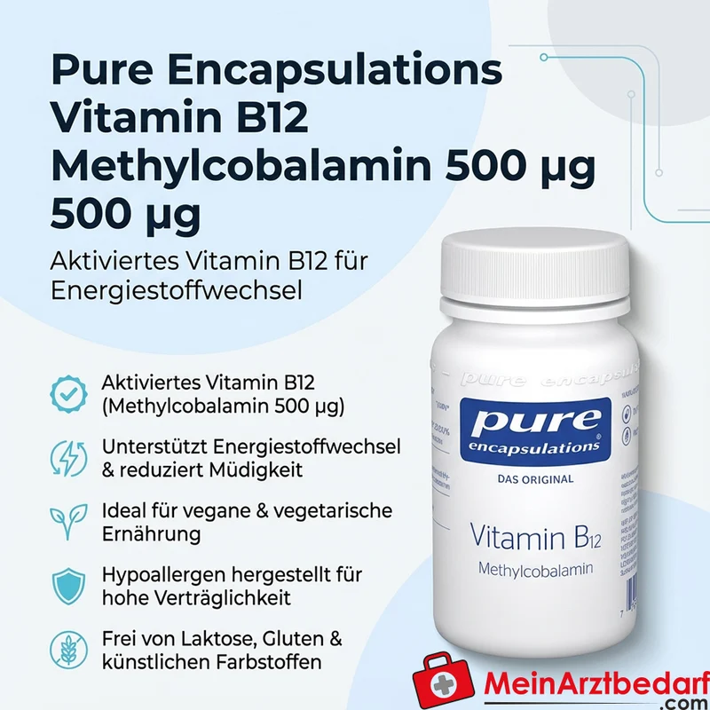 Pure Encapsulations® Vitamin B12 Methylcobalamin 500 µg Kapseln 90 Stück