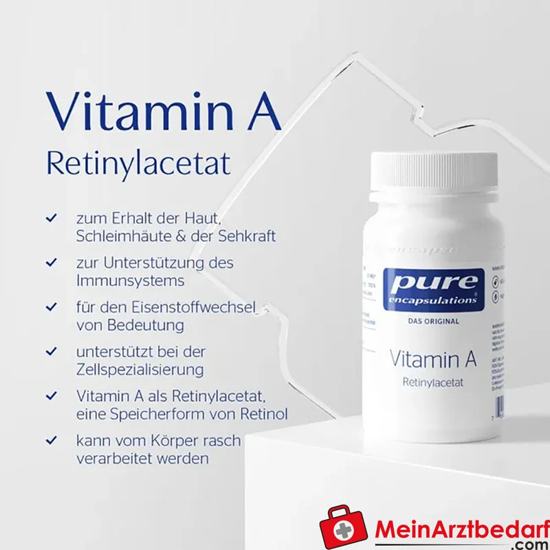 Pure Encapsulations® Vitamin A (Retinylacetat) 800 µg Kapseln 60 Stück