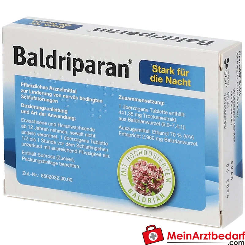 Baldriparan Stark für die Nacht Baldrianextrakt Tabletten