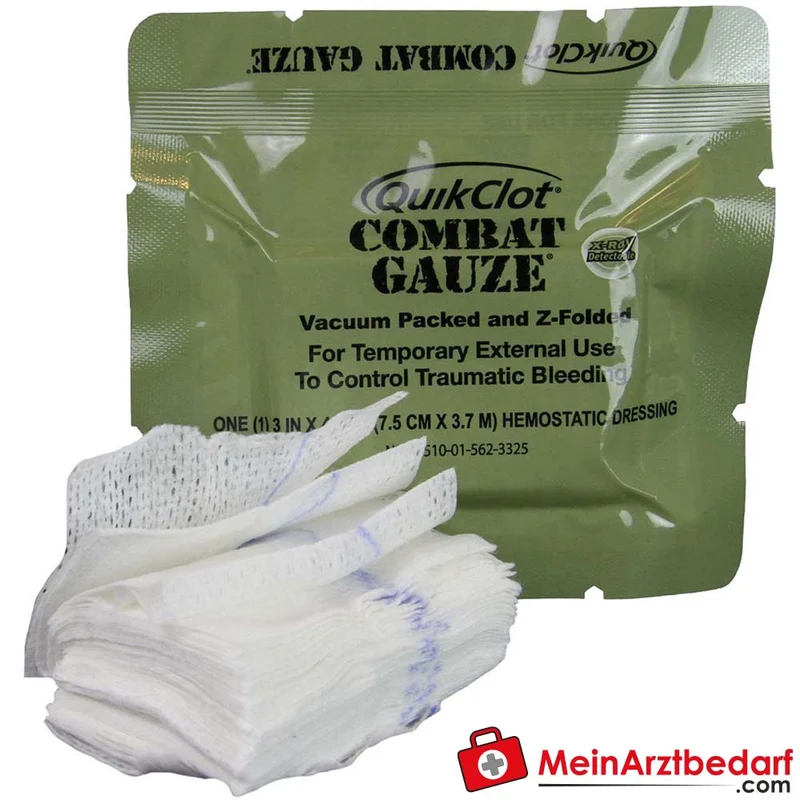 QuikClot Combat Gauze Z-Fold, 7,5 cm x 3,7 m