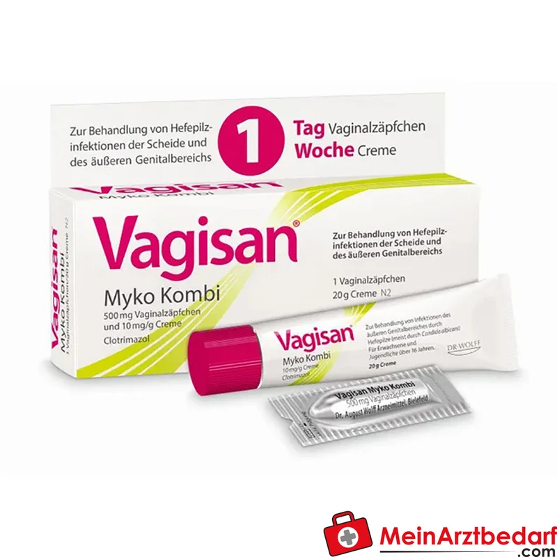 Vagisan Myko Kombi Clotrimazol Vaginalzäpfchen und Creme