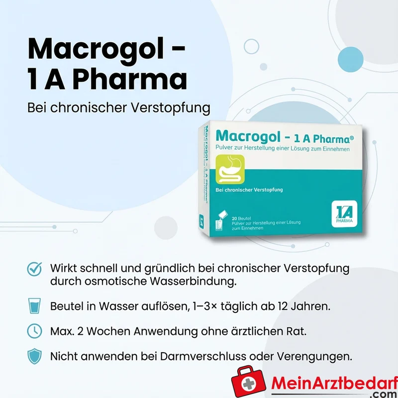 Macrogol-1A Pharma Macrogol Pulver zum Einnehmen Beutel