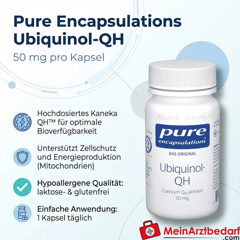 Pure Encapsulations Ubiquinol‑QH 50 mg Kapseln 60 Stück