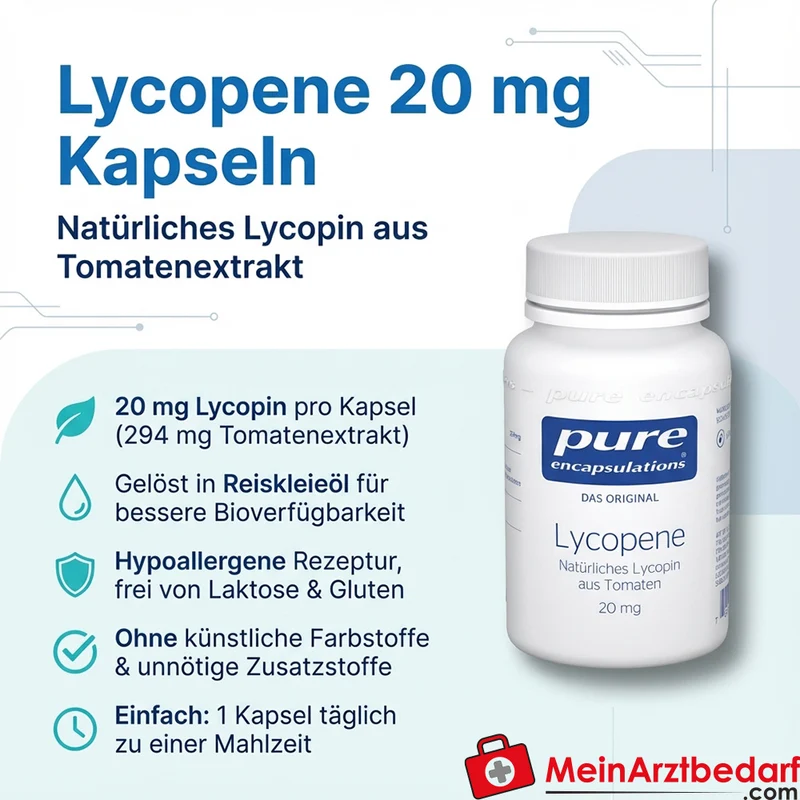 Pure Encapsulations Lycopene 20 mg Kapseln (Tomatenextrakt) 60 Stück