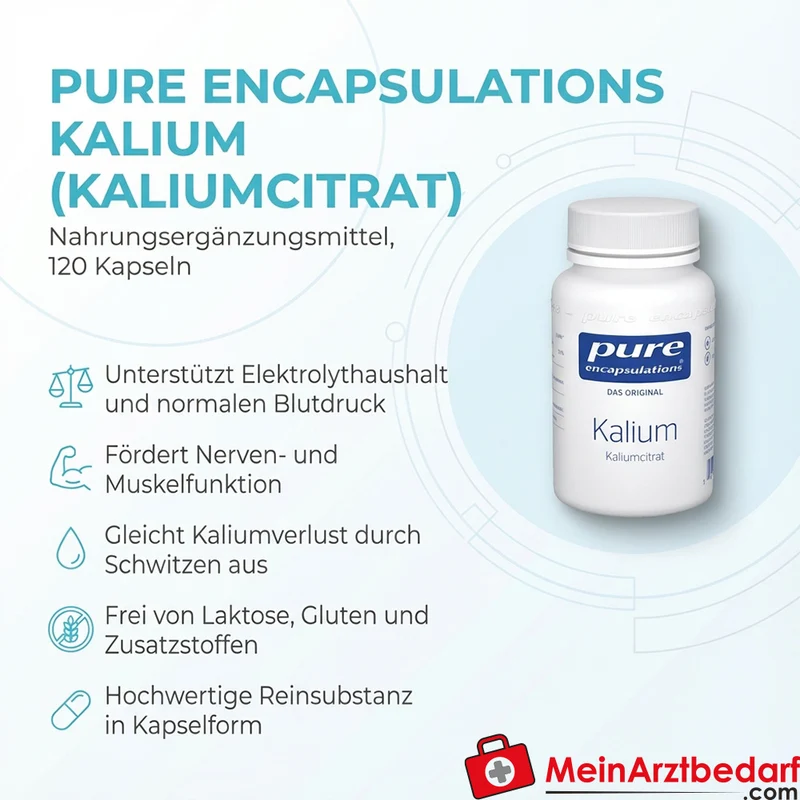 Pure Encapsulations Kalium (Kaliumcitrat) Kapseln 120 Stück