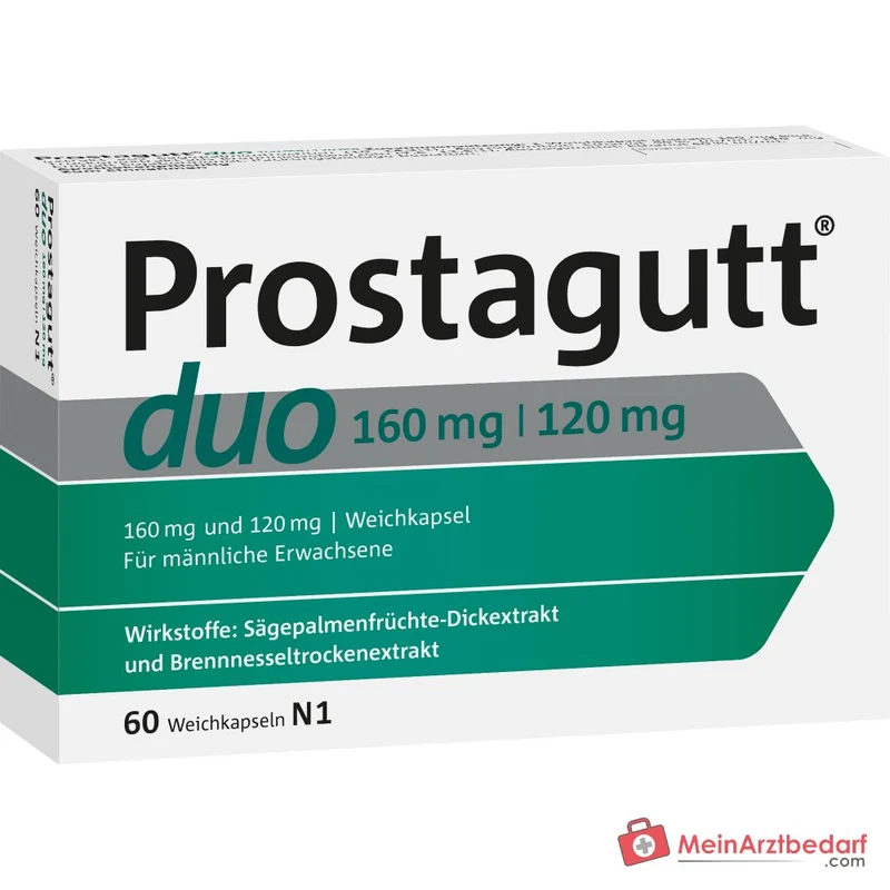Prostagutt duo Sägepalmenfrucht-Dickextrakt / Brennnesselwurzel-Trockenextrakt Weichkapseln 160 mg/120 mg, 60 St.