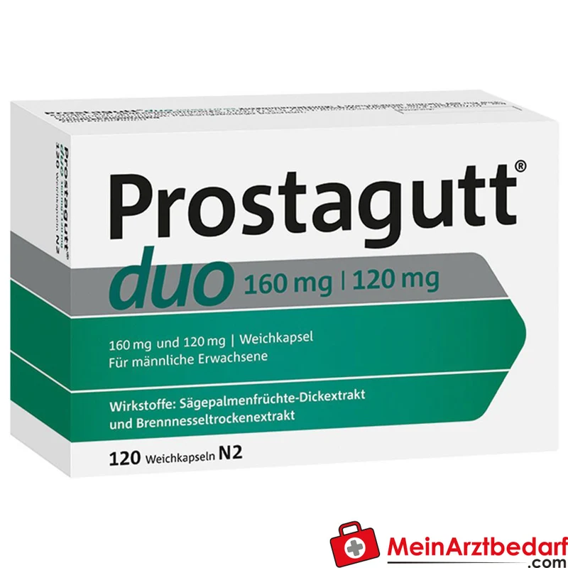 Prostagutt duo Sägepalmenfrucht-Dickextrakt / Brennnesselwurzel-Trockenextrakt Weichkapseln 160 mg/120 mg, 60 St.