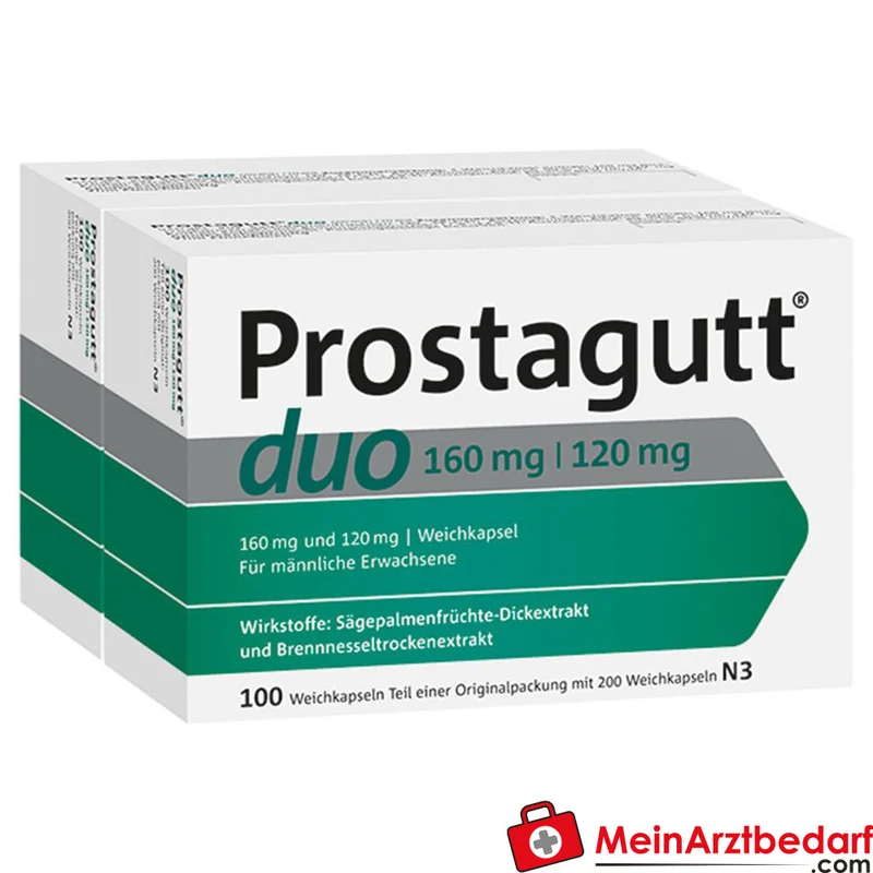 Prostagutt duo Sägepalmenfrucht-Dickextrakt / Brennnesselwurzel-Trockenextrakt Weichkapseln 160 mg/120 mg, 60 St.