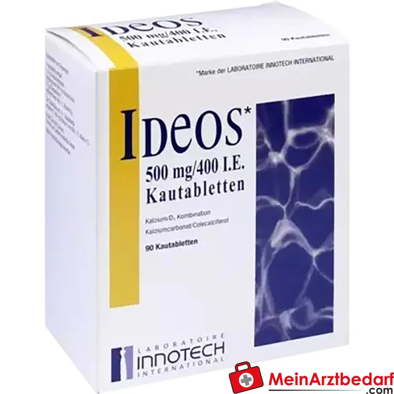 Ideos Calcium 500 mg / Vitamin D3 400 I.E. Kautabletten