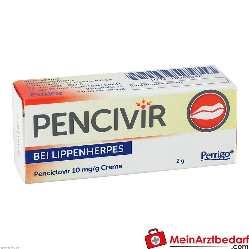 Pencivir Creme 10 mg/g gegen Lippenherpes Tube 2 g